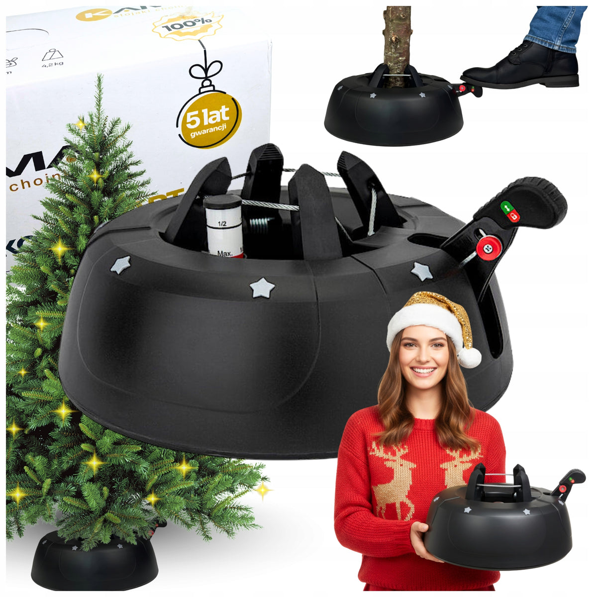 CHRISTMAS TREE STAND STABLE TREE STAND UP TO 2,5 m
