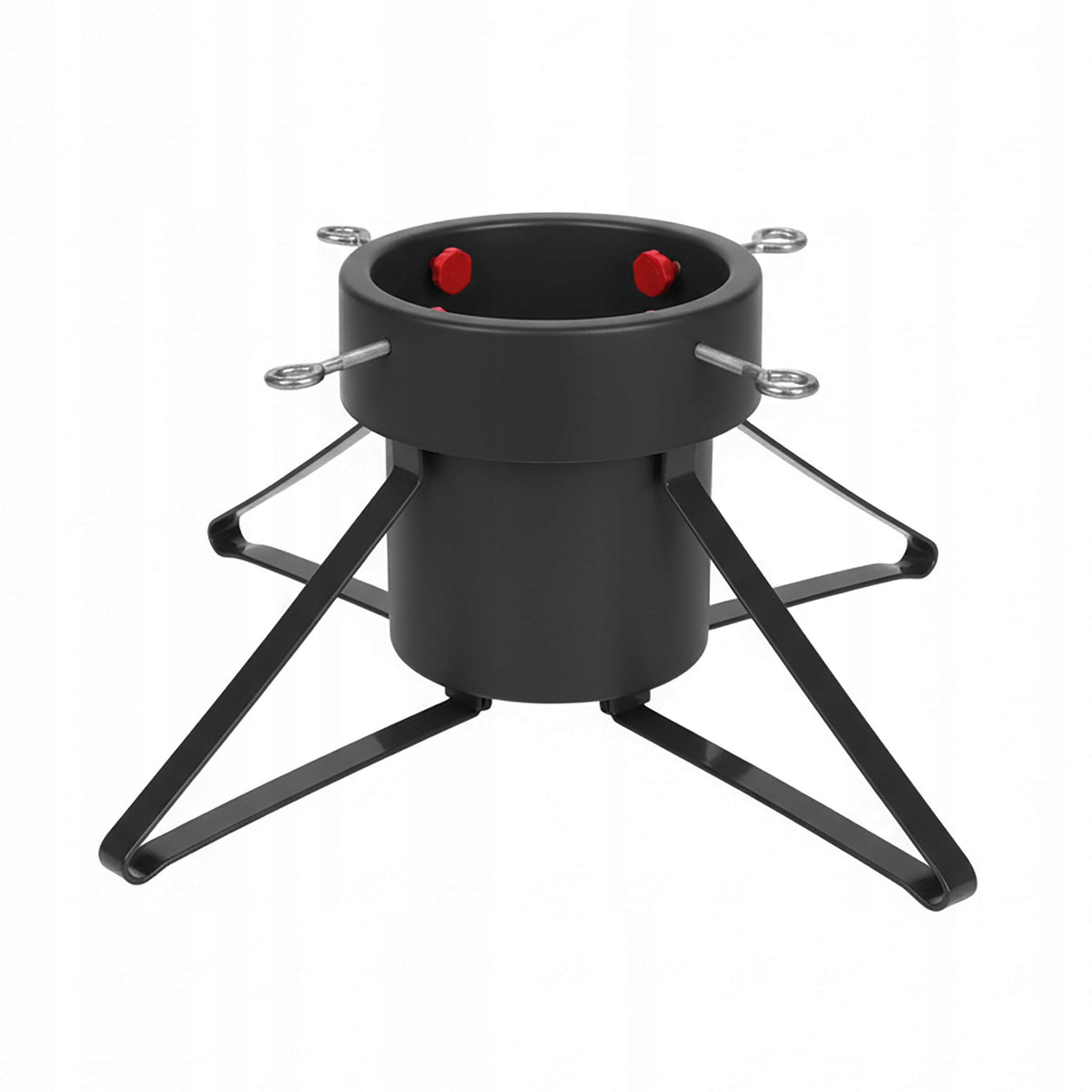 CHRISTMAS TREE STAND black metal 4 legs for water 1,8l to 2m fixing screws Packaging status original