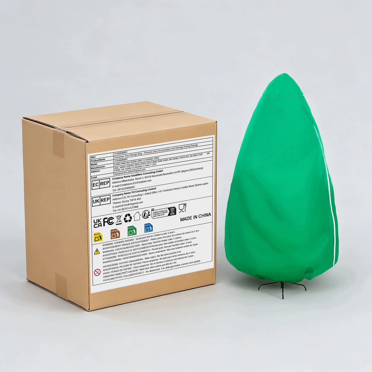 CHRISTMAS TREE STORAGE BAG – DRAWSTRING & ZIP, 160×240 CM Manufacturer code man53156