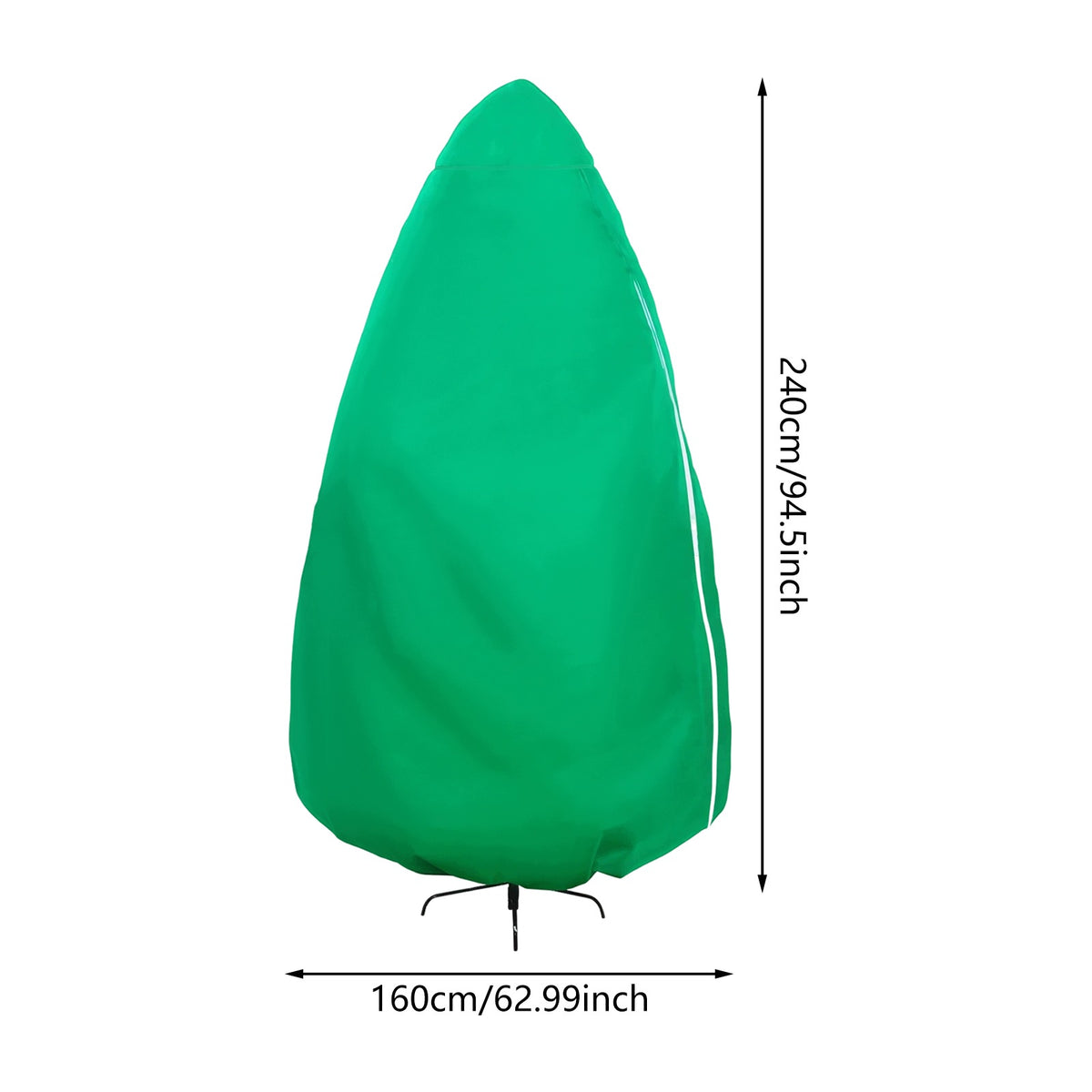 CHRISTMAS TREE STORAGE BAG – DRAWSTRING & ZIP, 160×240 CM Packaging status original