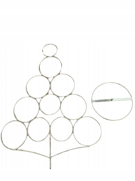 CHRISTMAS TREE with hoop| HANGERS|Metal stand |CHRISTMAS|DURABLE Gold MAT60 cm