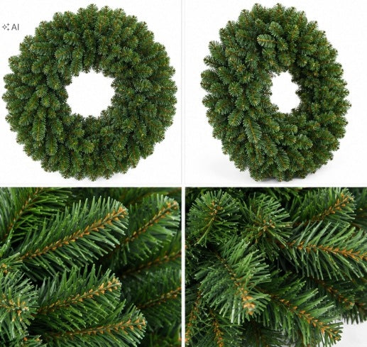 CHRISTMAS WREATH 60CM FOR DOOR GREEN CHRISTMAS WREATH FOR HOME Manufacturer code WIANEK BOŻONARODZENIOWY 60CM