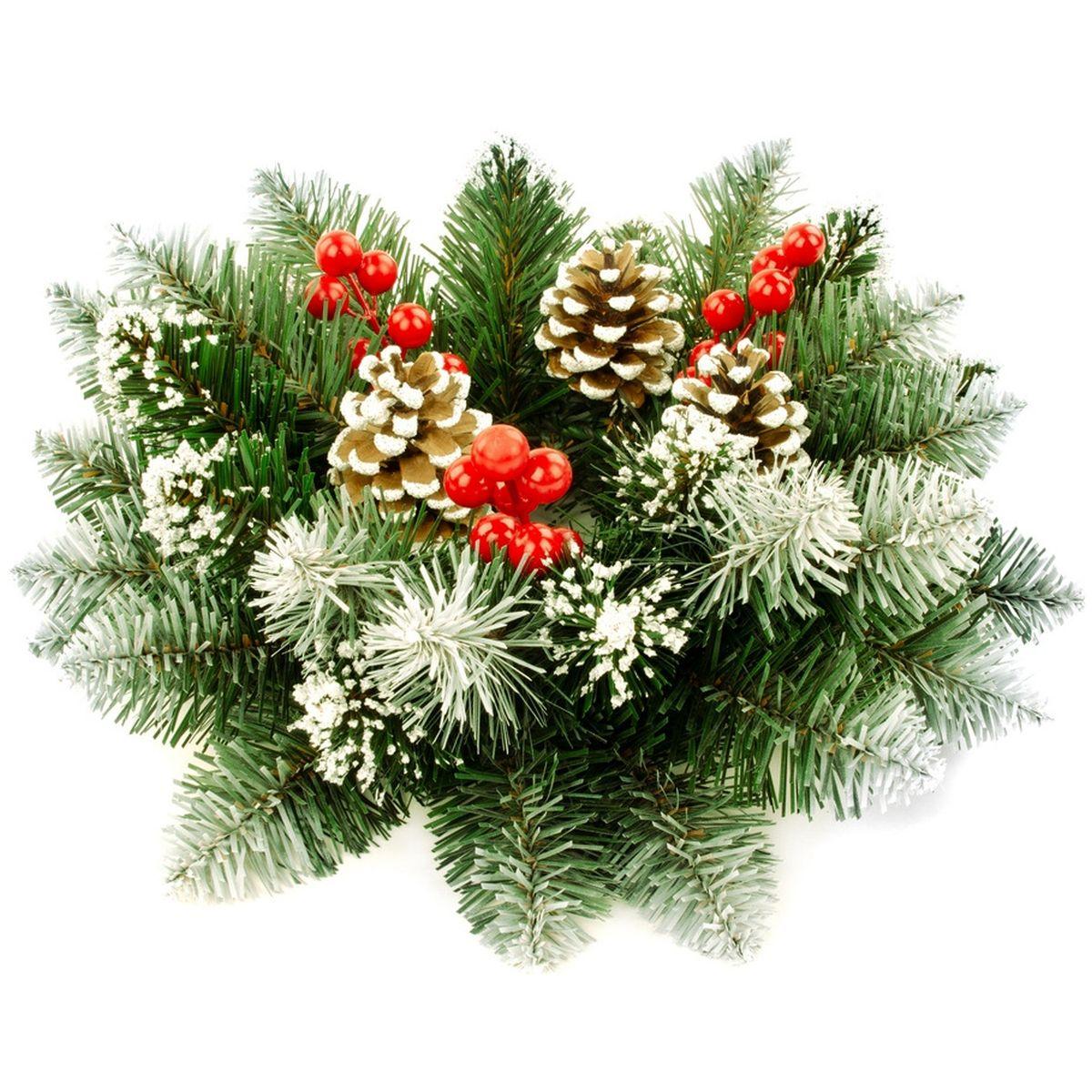 CHRISTMAS WREATH DECORATIVE DECORATION FOR DOOR TABLE WALL LARGE 38cm