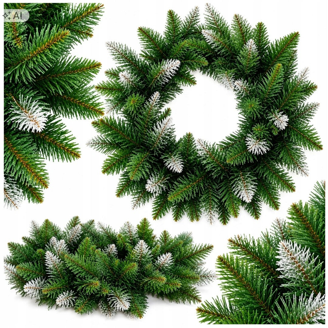 CHRISTMAS WREATH DENSE CHRISTMAS DECORATION FOR DOOR TABLE WREATH GREEN 65