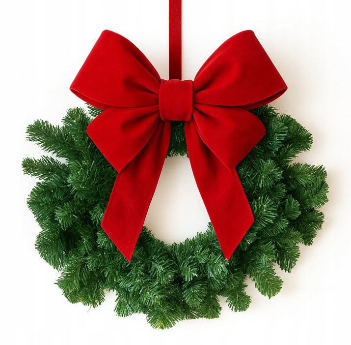 CHRISTMAS WREATH Decorative for Door Dense Green Premium 60 cm
