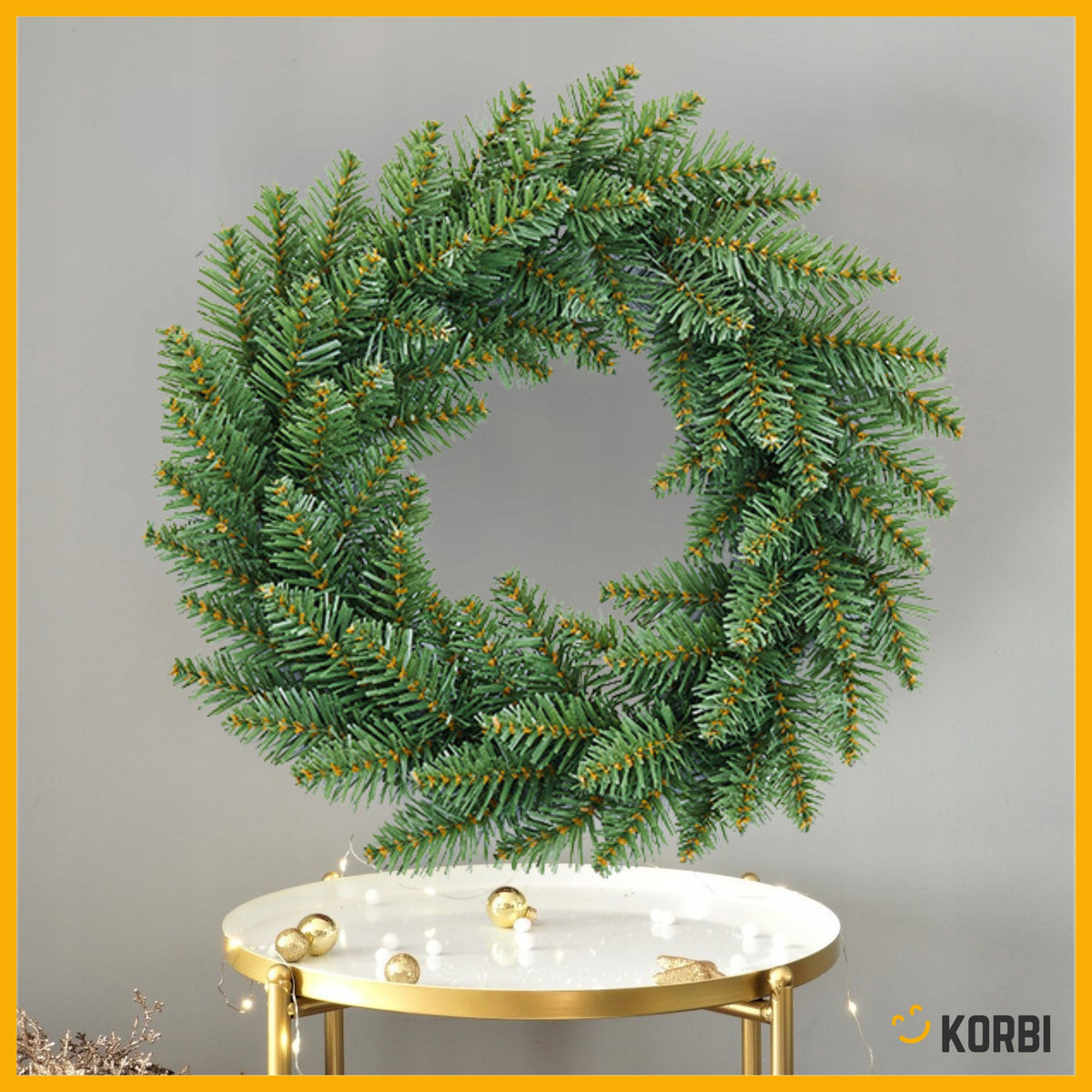 CHRISTMAS WREATH ELEGANT CHRISTMAS DECORATION GREEN WZ10 40CM Brand Korbi