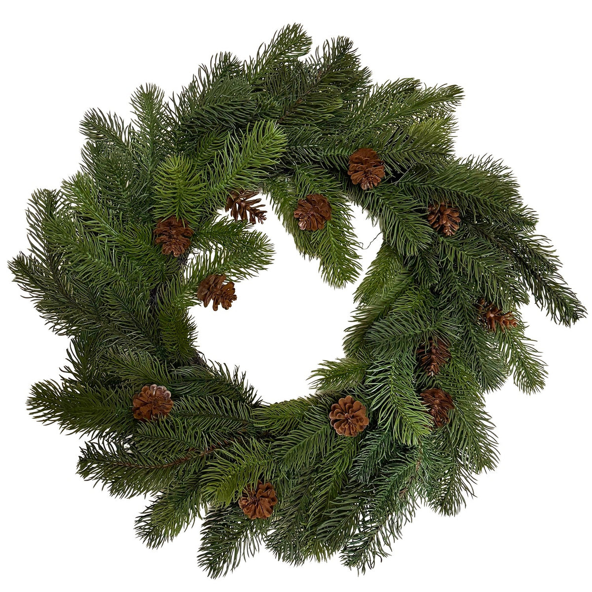 CHRISTMAS WREATH FOR DOOR 50cm LARGE ARTIFICIAL WREATH SPRUCE PE REED