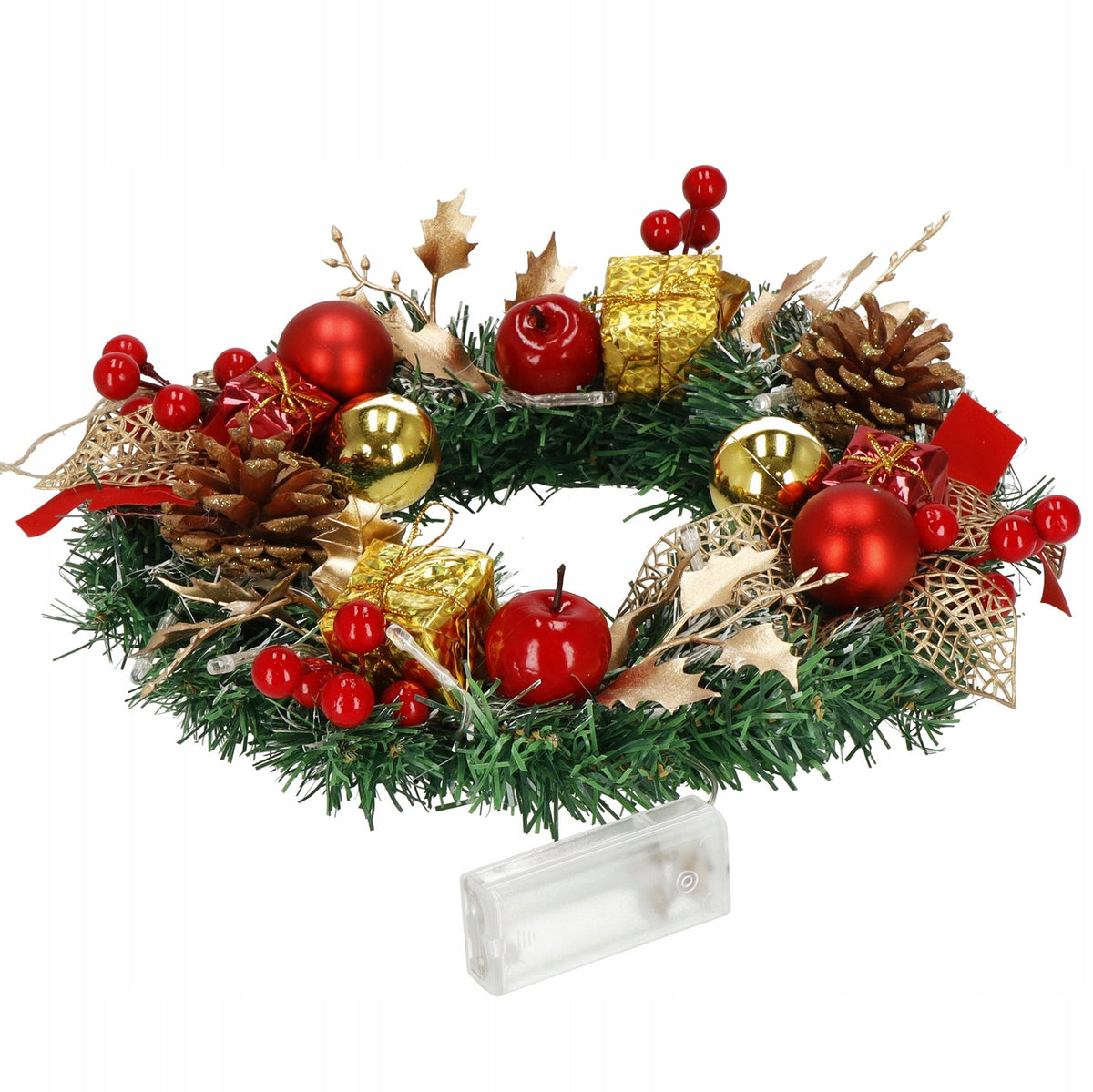 CHRISTMAS WREATH LED GLOWING WREATH DOOR DECORATION 30cm CHRISTMAS Brand Springos
