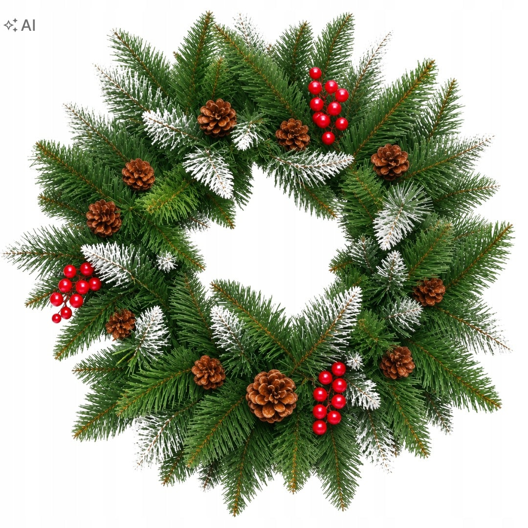CHRISTMAS WREATH Table Decoration Door DECORATED