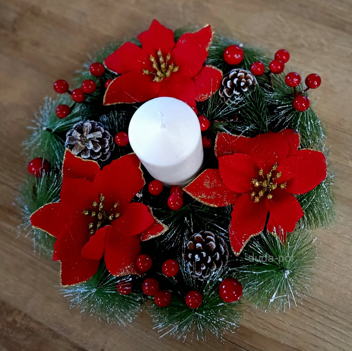 CHRISTMAS WREATH for Wall Door Table Wreath for Christmas Manufacturer code Stroik świąteczny
