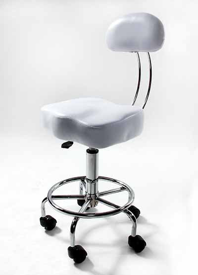 CHROME cosmetic chair, elegant, profiled
