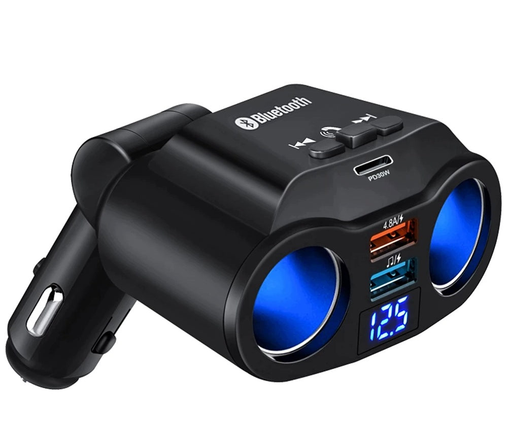 CIGARETTE LIGHTER SPLITTER + USB PD CHARGER + FM TRANSMITTER + 4in1 METER Manufacturer code la40 rozdzielacz szybka ładowarka