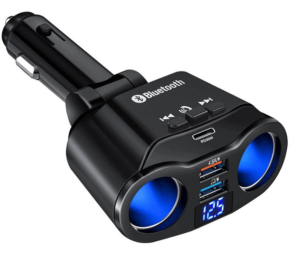 CIGARETTE LIGHTER SPLITTER + USB PD CHARGER + FM TRANSMITTER + 4in1 METER Packaging status original