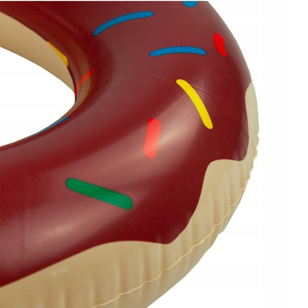 CIRCLE INFLATABLE SWIMMING DONUT WATER MATTRESS LARGE XXL 120CM BROWN Manufacturer code 0307