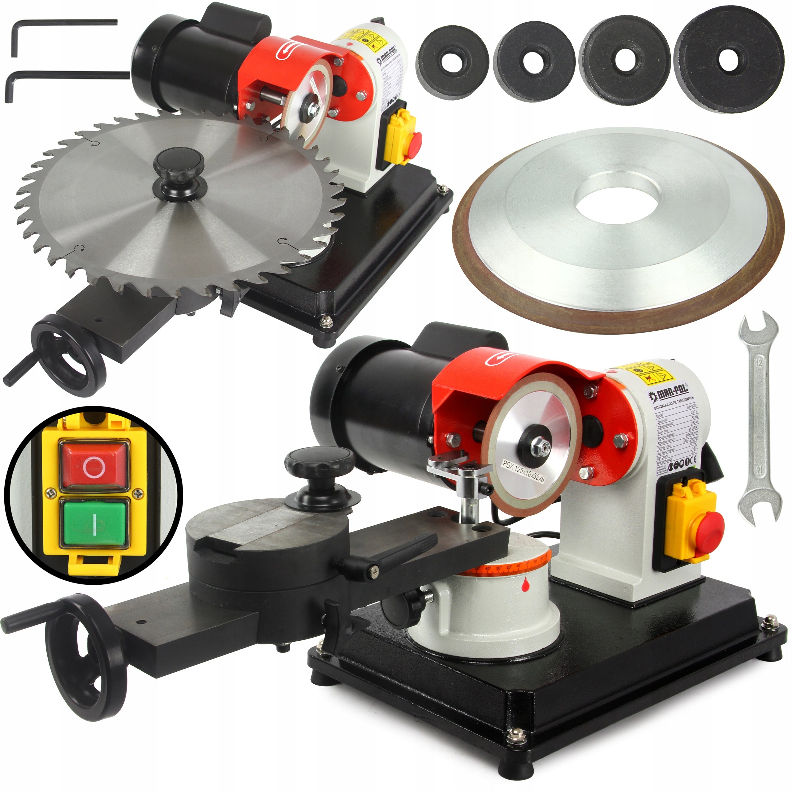 CIRCULAR SAW BLADE SHARPENER WIDII 80mm - 700mm SHARPENER + STRONG DISC
