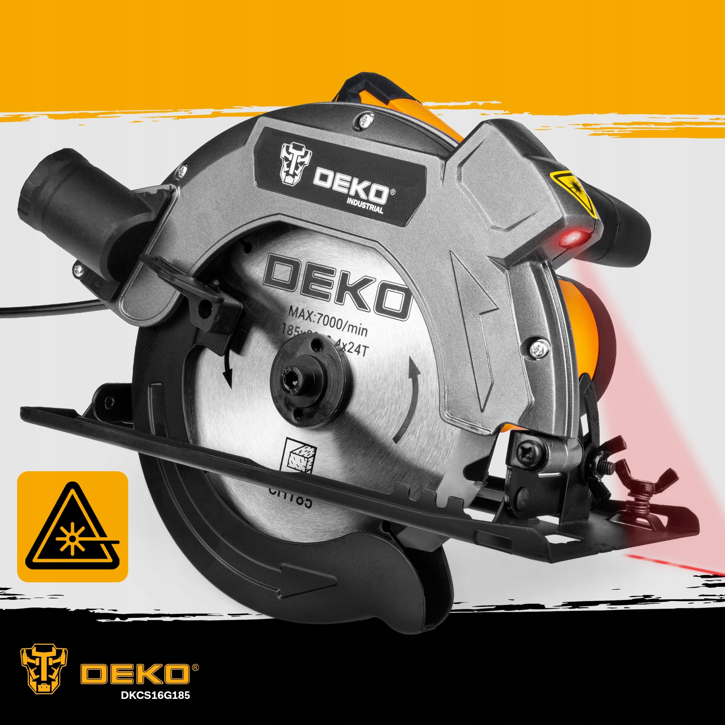 CIRCULAR SAW HAND SAW FOR WOOD 1600W BLADE 185MM DEKO Brand DEKO