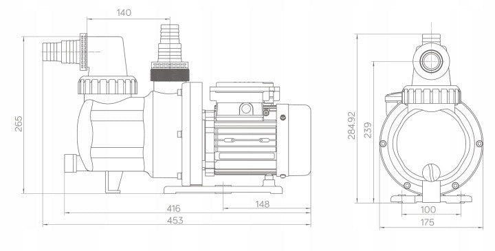 CIRCULATION POOL PUMP 8500l/h SELF-PRIMING 450W Packaging status original