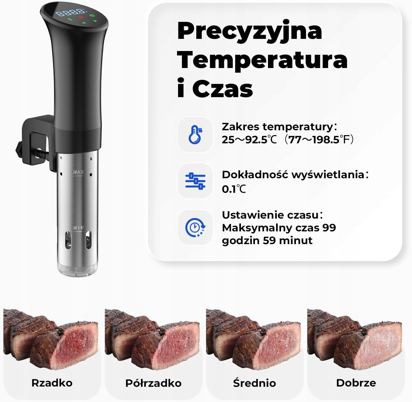 CIRCULATOR SOUS VIDE 770W LED TIMER PRECISE COOKING 25-92°C Brand no brand