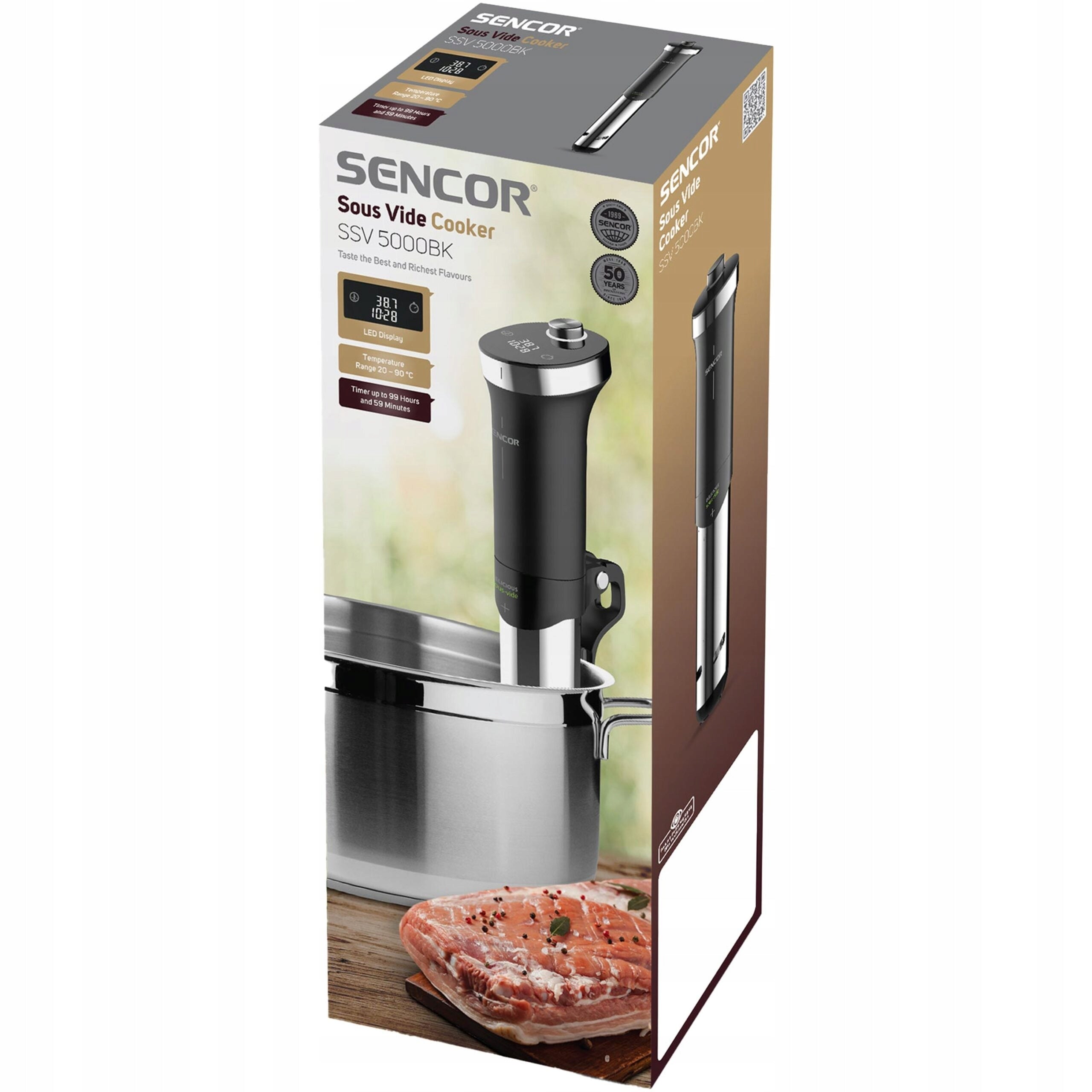 CIRCULATOR SOUS VIDE SENCOR SSV 5000BK 1200W LED WITH PRECISION BAGS Brand Sencor