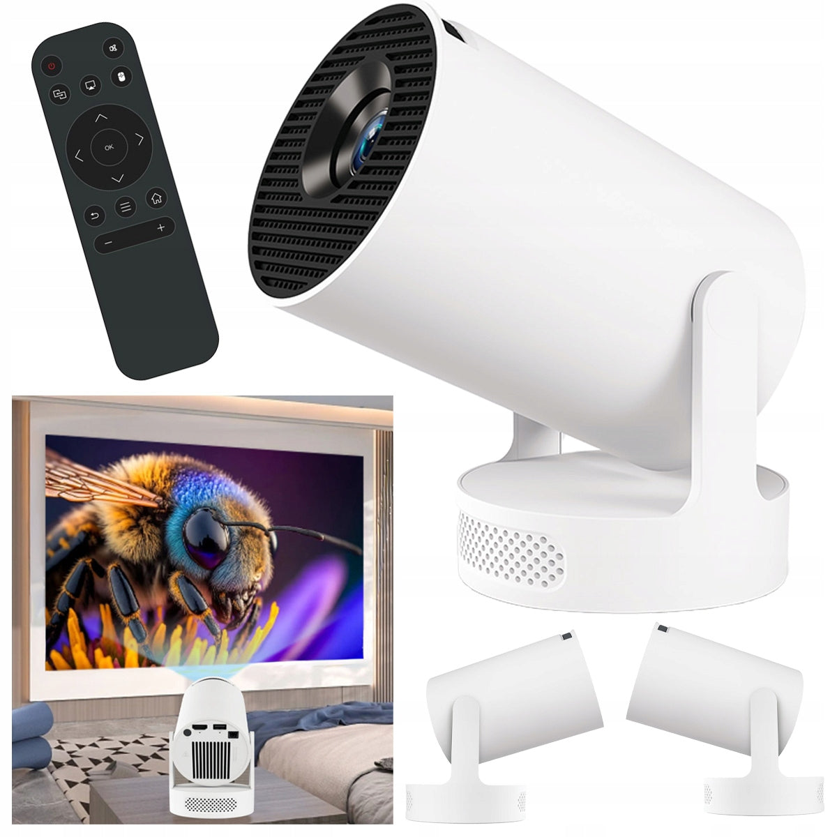 CIRON HY300 Ultra Multimedia Projector Android WiFi6 LED Image Correction Packaging status original