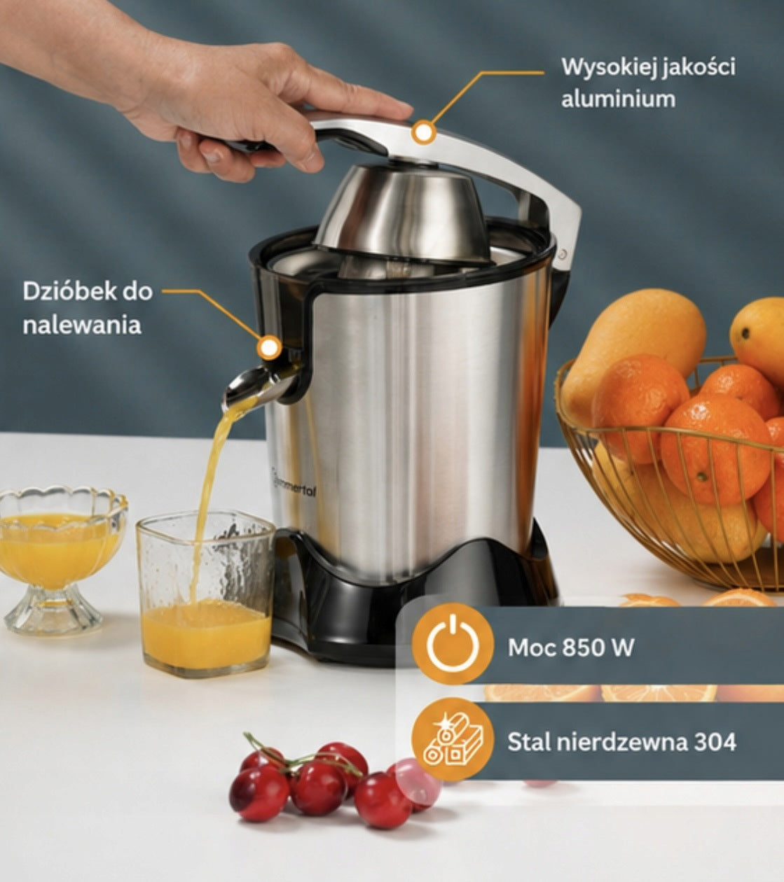 CITRUS JUICER ORANGE Sommertal CP850 silver 850W ELECTRIC Manufacturer code 3137