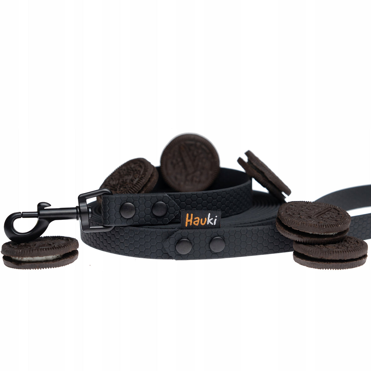 CITY LEASH FOR BIG DOG 5M. TRAINING ROPE FOR DOG. BLACK. HEXA Manufacturer code Smycz miejska dla dużego psa 5m