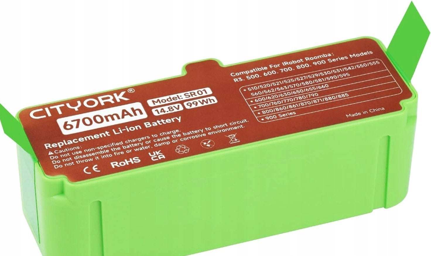 CITYORK 6700 mAh Lithium-Ion Battery for iRobot Roomba 800/700/600/500
