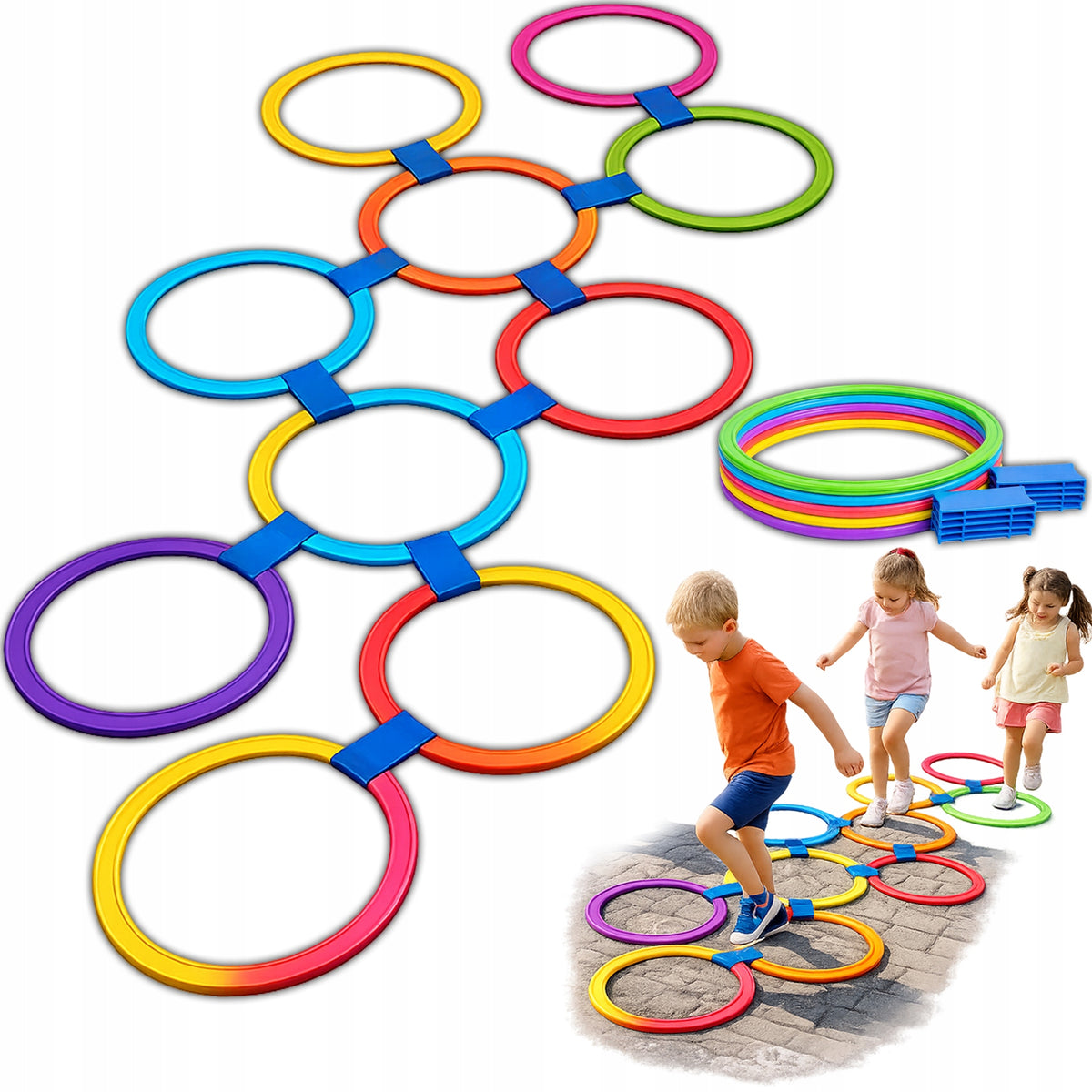 CLASS GAME FOR JUMPING HOOPS COLORFUL RINGS ARCADE GAME CHILDREN