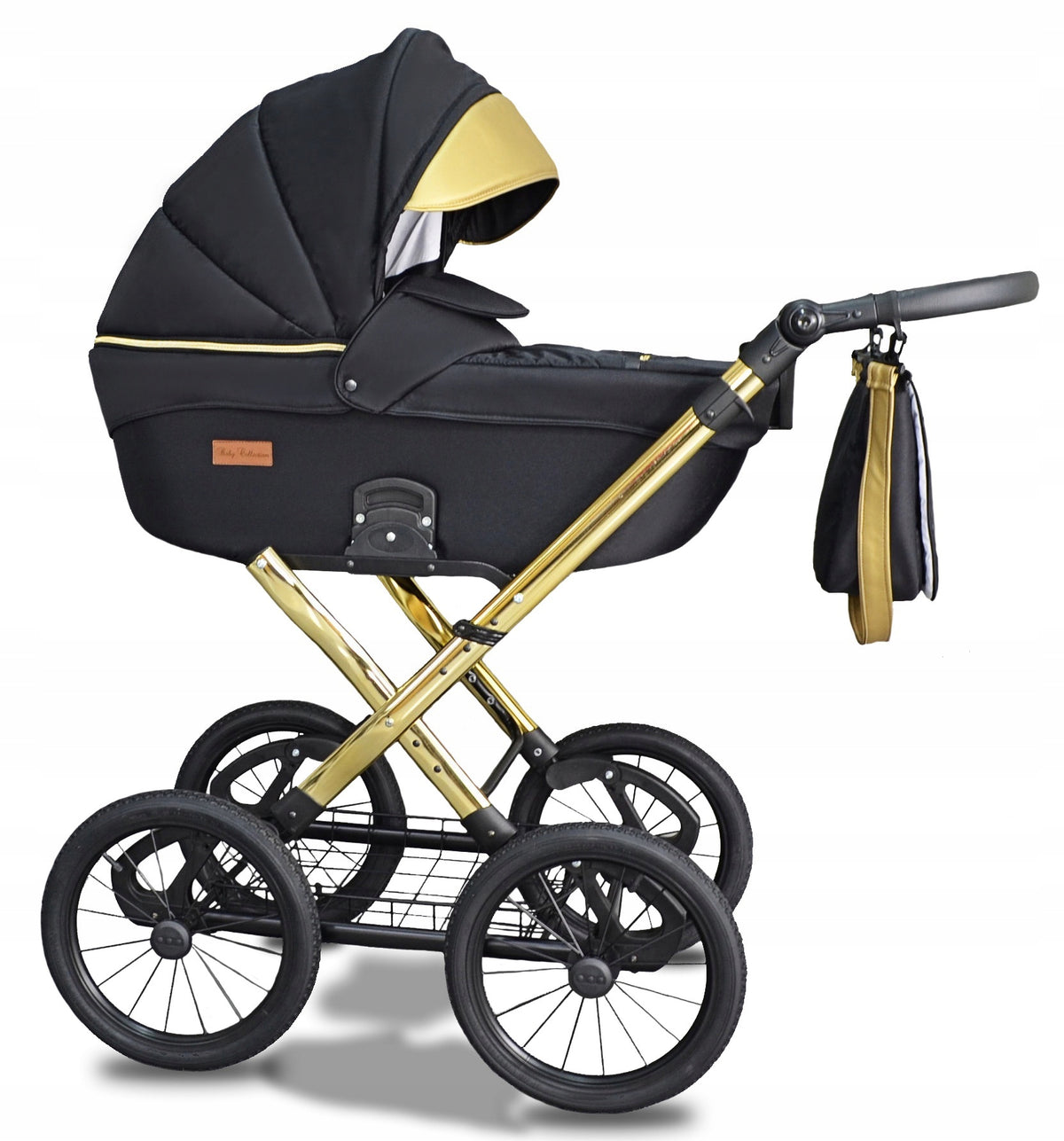 CLASSIC BABY STROLLER 3IN1 STUDENT GOLD RETRO Multifunctional + Accessories Packaging status original