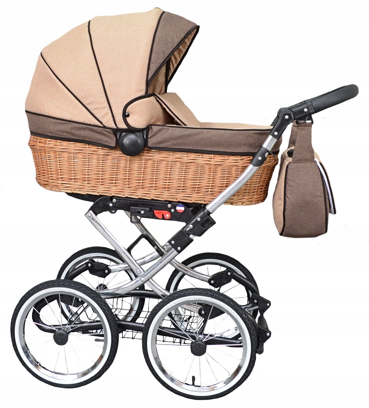 CLASSIC BABY Trolley 2in1 Wicker RETRO Wicker Manufactory