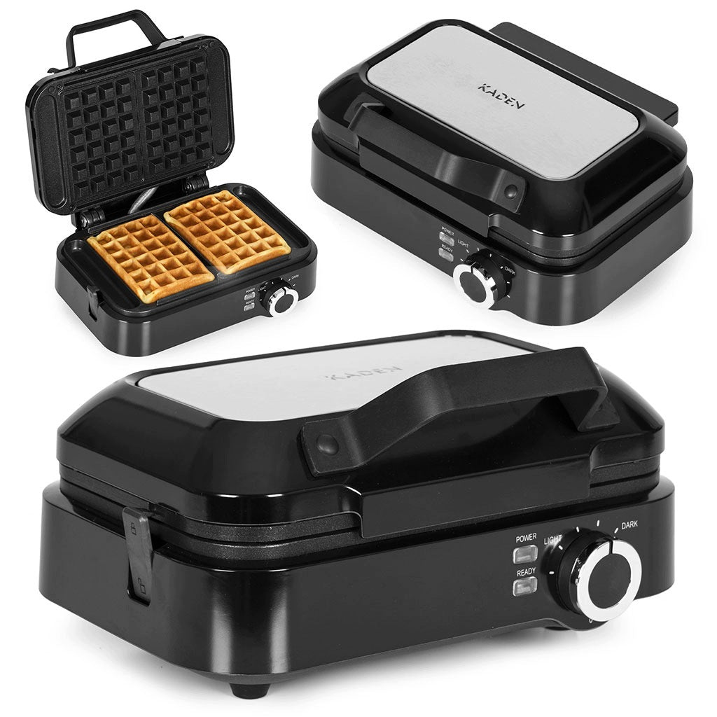 CLASSIC WAFFLE MAKER FOR 2 LARGE WAFFLES NON-STICK COATING 1200W Packaging status original
