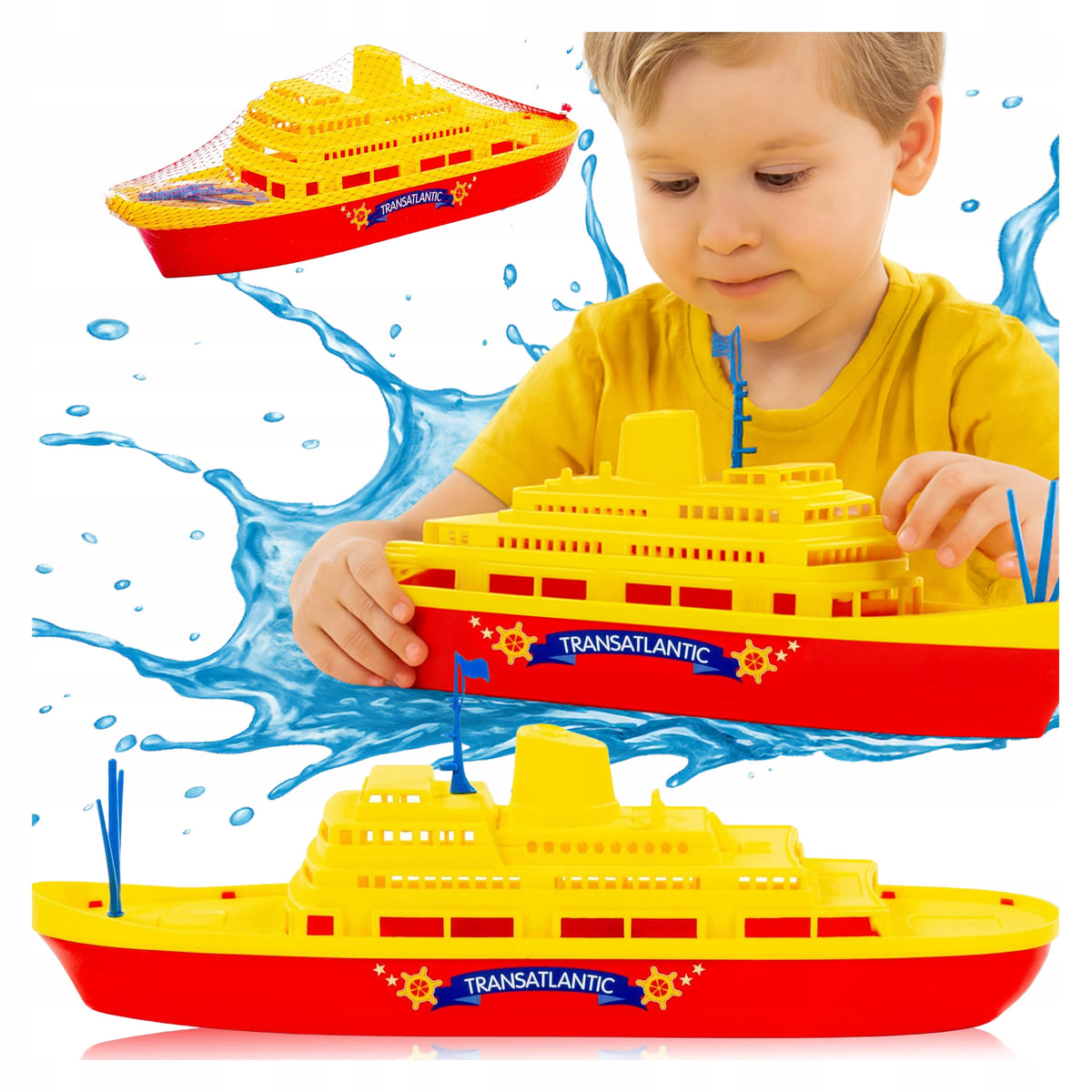 CLASSIC toy SHIP large FERRY FOR BATHING WATER SWIMMING POOL FOR BEACH 48 cm