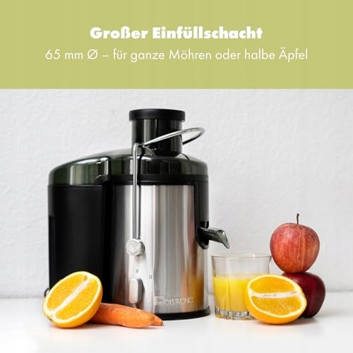 CLATRONIC Fruit and Vegetable Juicer Large Inlet Easy Cleaning 400W Power rating 400 W