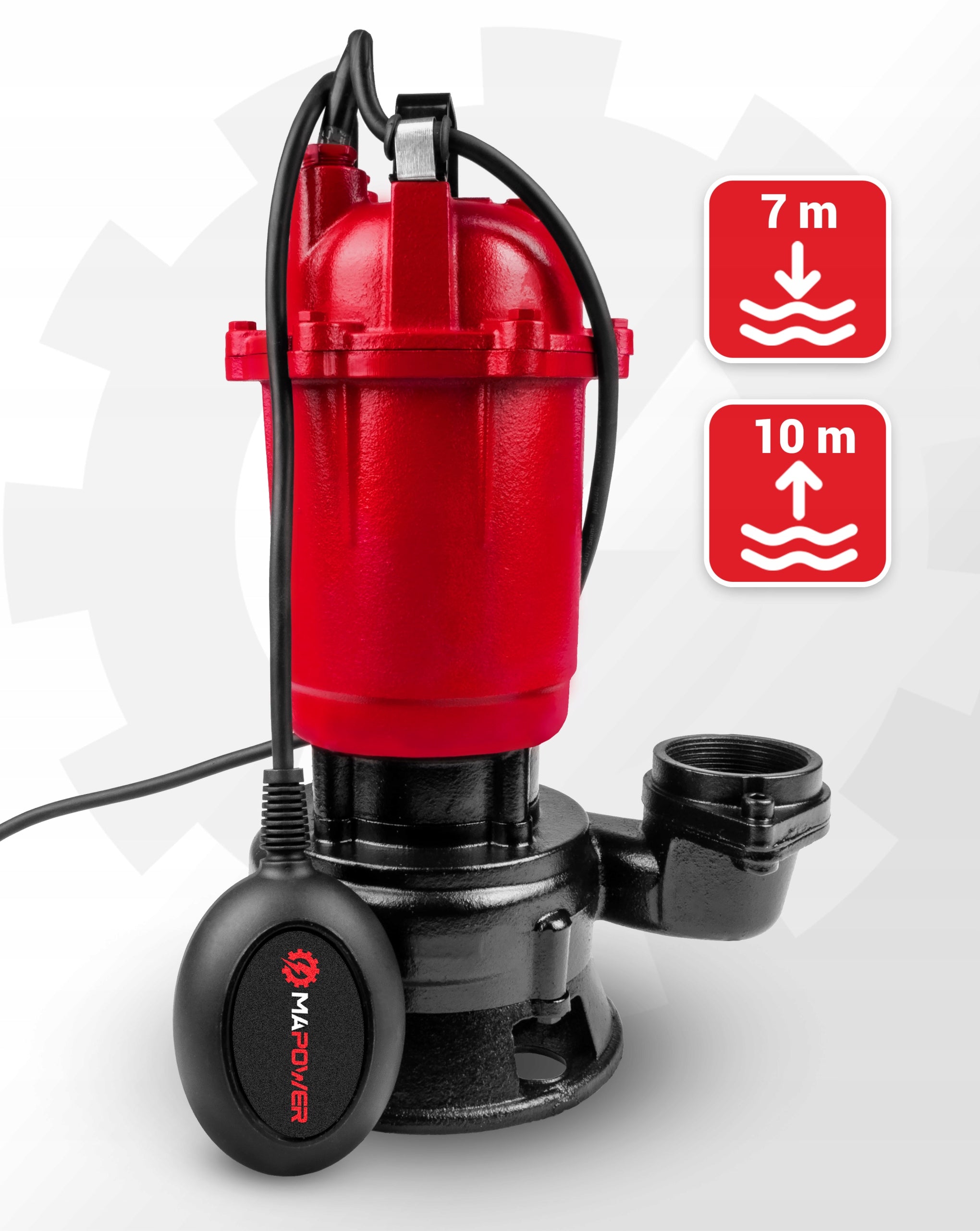 CLEAN DIRTY WATER PUMP SEPTIC TANK FLOAT WITH SHREDDER 750W MAPOWER Manufacturer code MPWP03