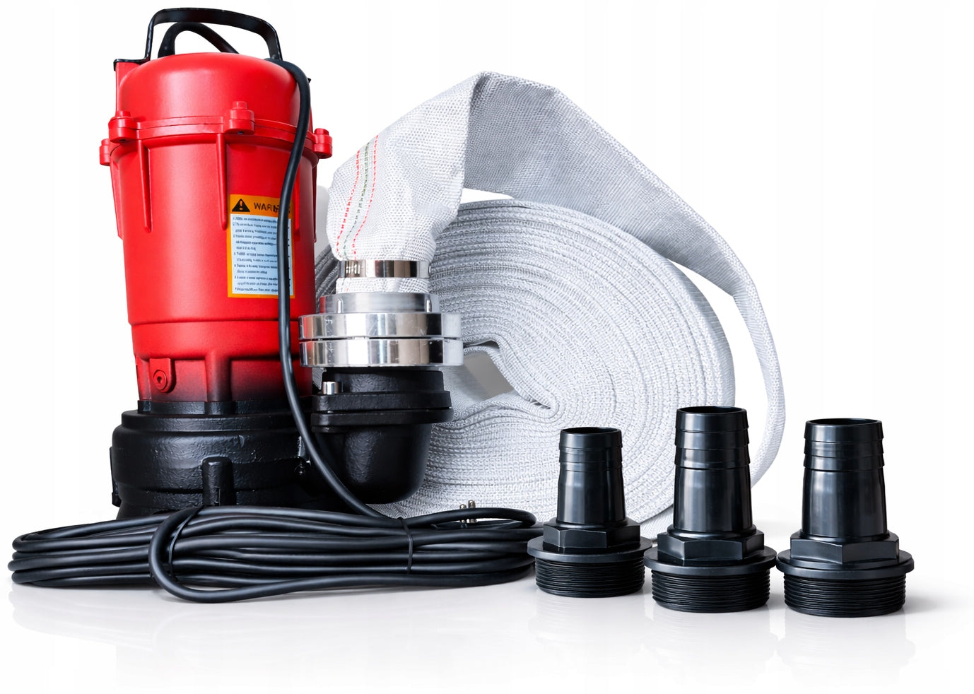 CLEAN WATER PUMP DIRTY SEPTIC TANK WITH SHREDDER + FIRE HOSE 30m Pump type submersible