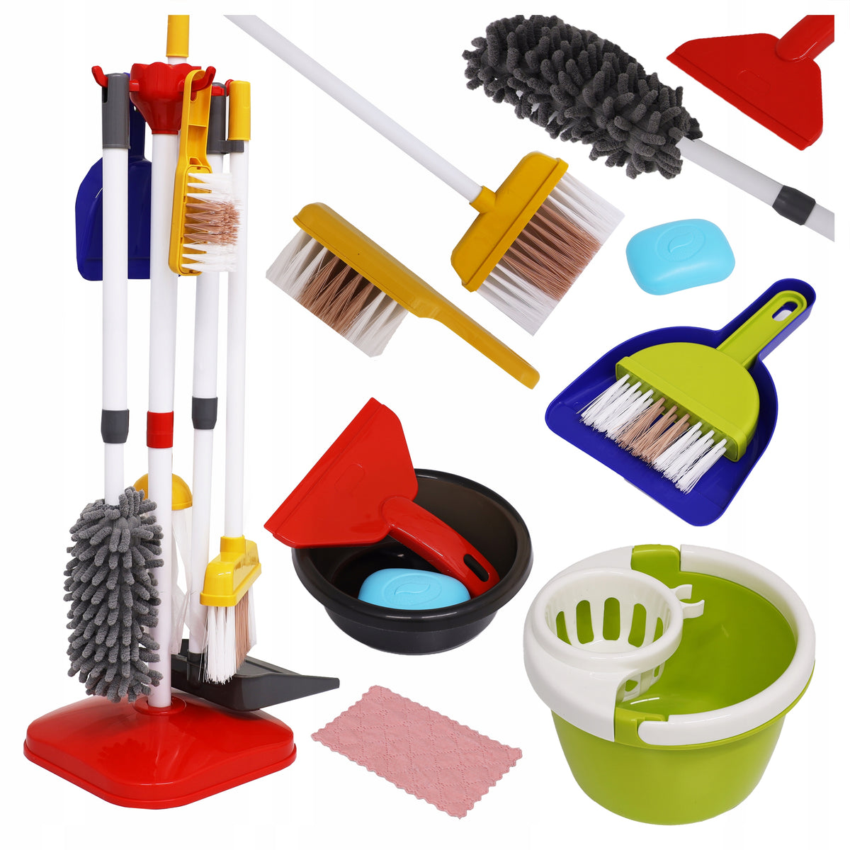 CLEANING KIT ACCESSORY RACK BROOM BUCKET BOWL DRAWER 18EL Brand Stator