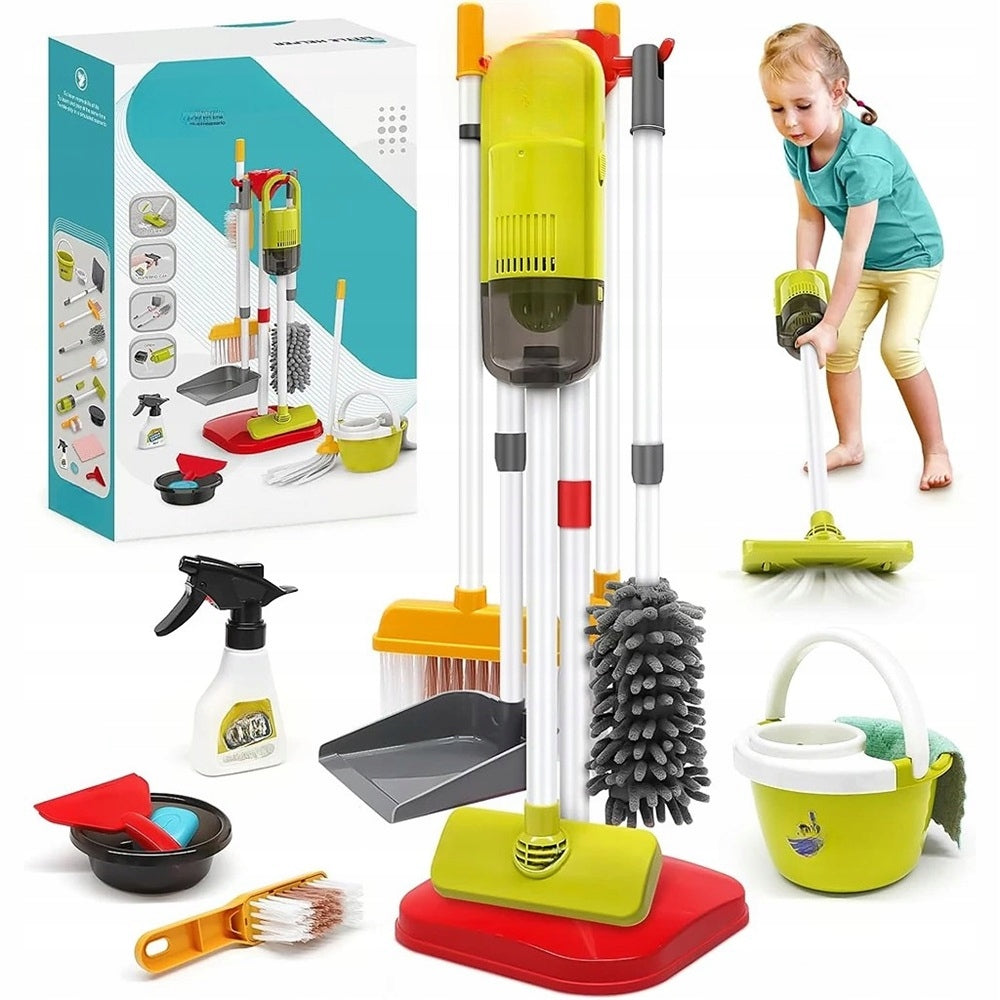 CLEANING KIT FOR CHILDREN 14in1 VACUUM CLEANER SUCTION FUNCTION LARGE SET