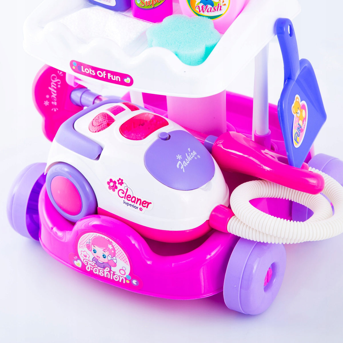 CLEANING KIT FOR CHILDREN VACUUM CLEANER FOR BATTERY SOUND Brand Kinderplay