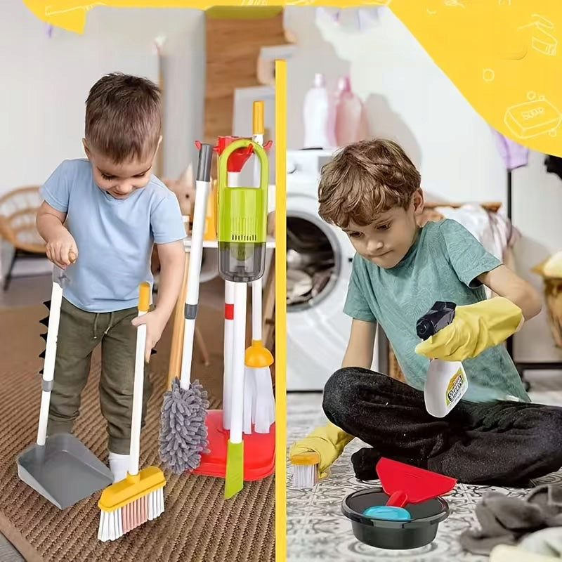 CLEANING KIT FOR CHILDREN VACUUM CLEANER GARBAGE BUCKET MOP AKCESORIA XL Packaging status original