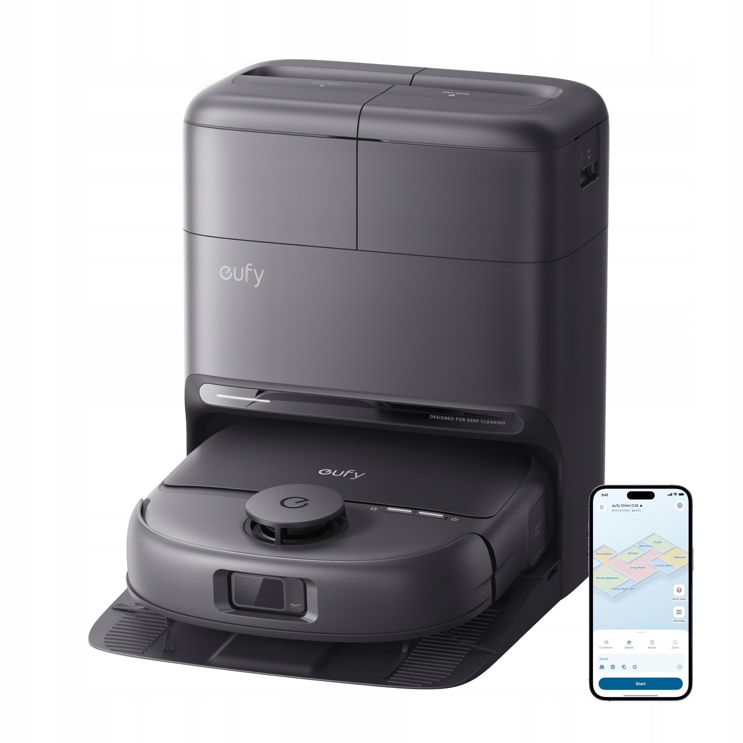 CLEANING ROBOT EUFY OMNI C28 BLACK 15000Pa HydroJet Station 5in1 APPLICATION