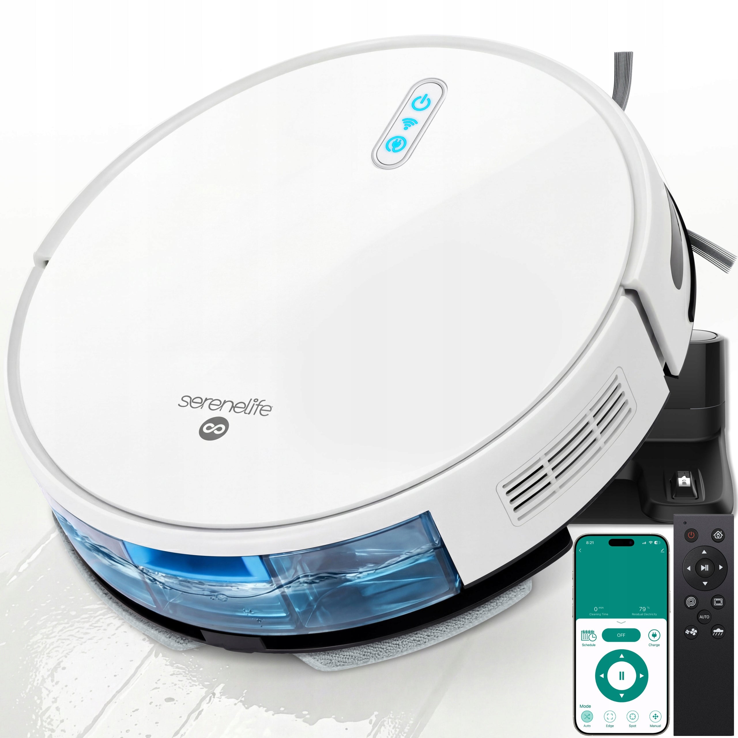 CLEANING ROBOT MOPPING 4IN1 VACUUMING MOPPING SWEEPING 2000PA WHITE