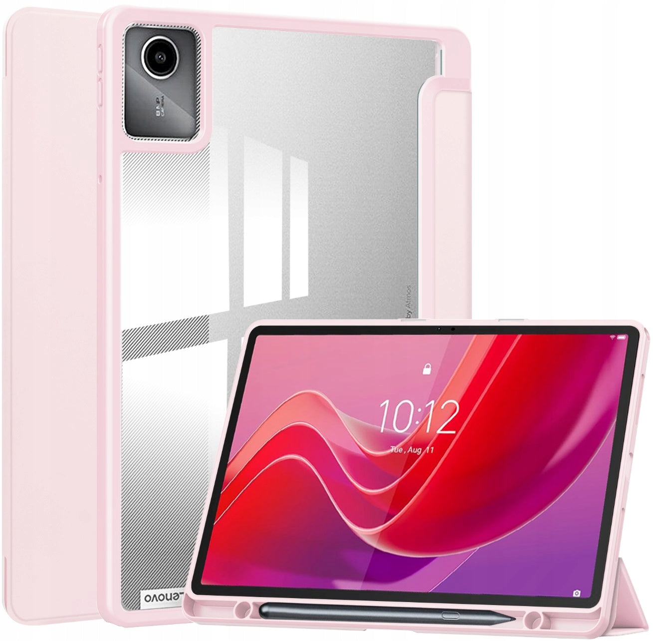 CLEAR PENCIL PINK CASE FOR LENOVO TAB M11 K11 K11E 1GEN 2GEN 10.95" 11"