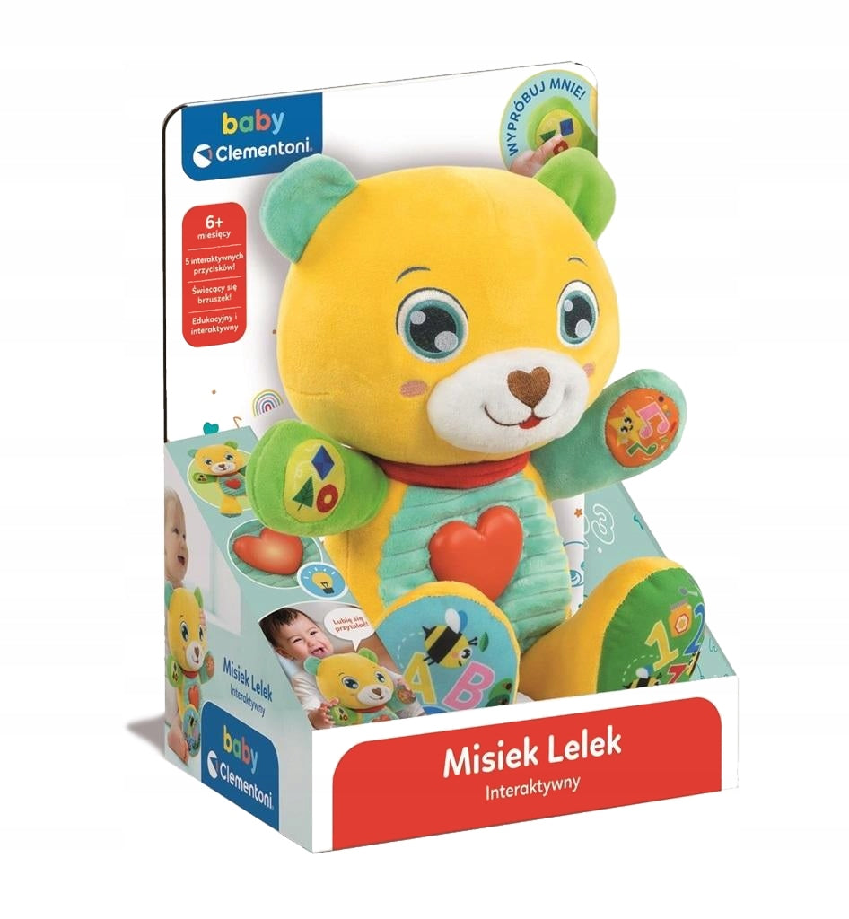 CLEMENTONI BABY NEW TALKING EDUCATIONAL TEDDY BEAR DRUG 6 M+ 50939 Brand Clementoni