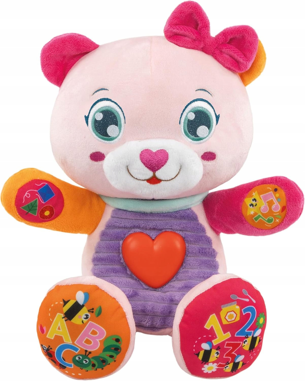 CLEMENTONI INTERACTIVE BEAR LILA educational toy speaks, sings, teaches Brand Clementoni