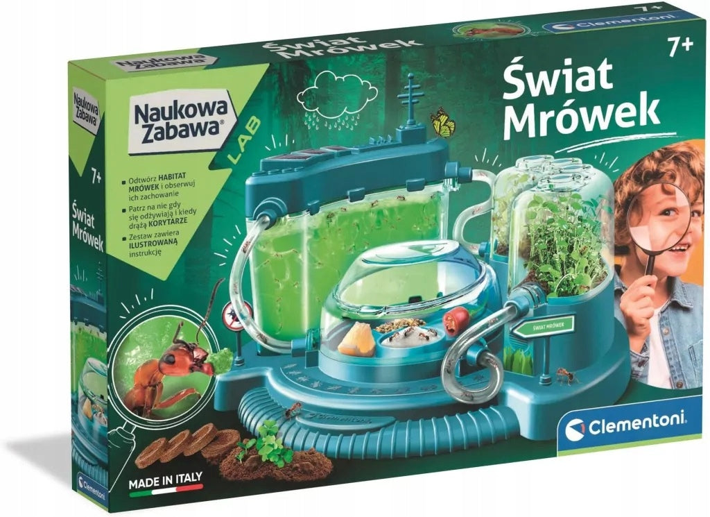 CLEMENTONI SCIENTIFIC FUN ANT WORLD recreate and observe the ant farm Brand Clementoni