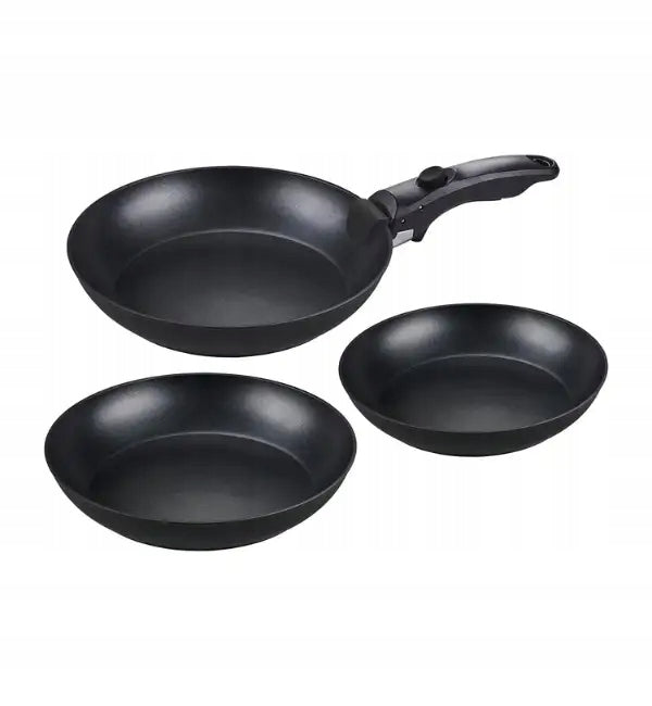 CLEVER KITCHEN PAN SET 3 PIECES WITH DETACHABLE MG HOME Packaging status original
