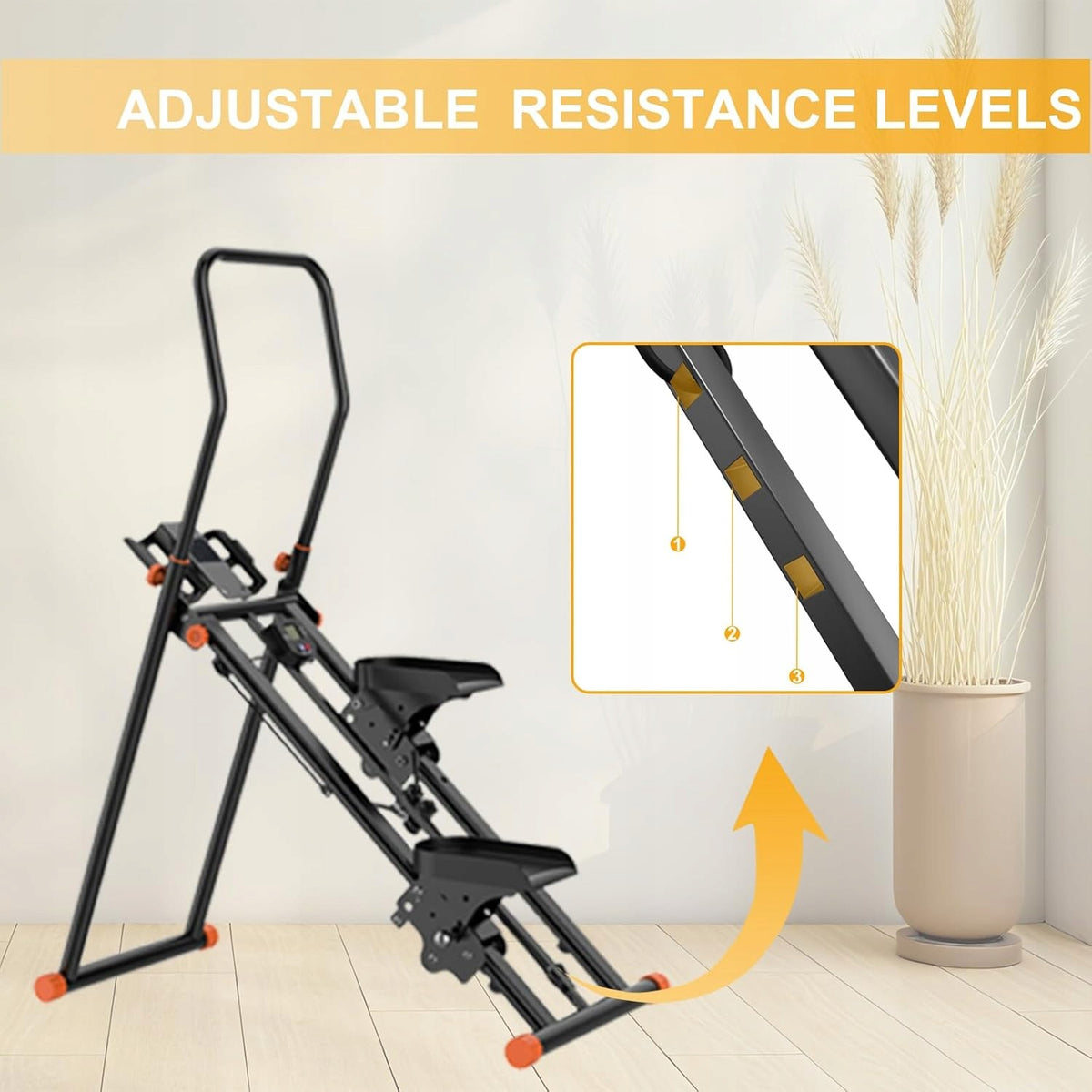CLIMBING STEPPER FOLDING ADJUSTABLE RESISTANCE HOME TRAINING RESISTANCE Packaging status original