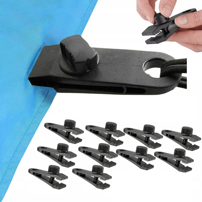 CLIPS BUCKLES LATCH TENT TENSION ATTACHMENT PLANDE 10 PACK