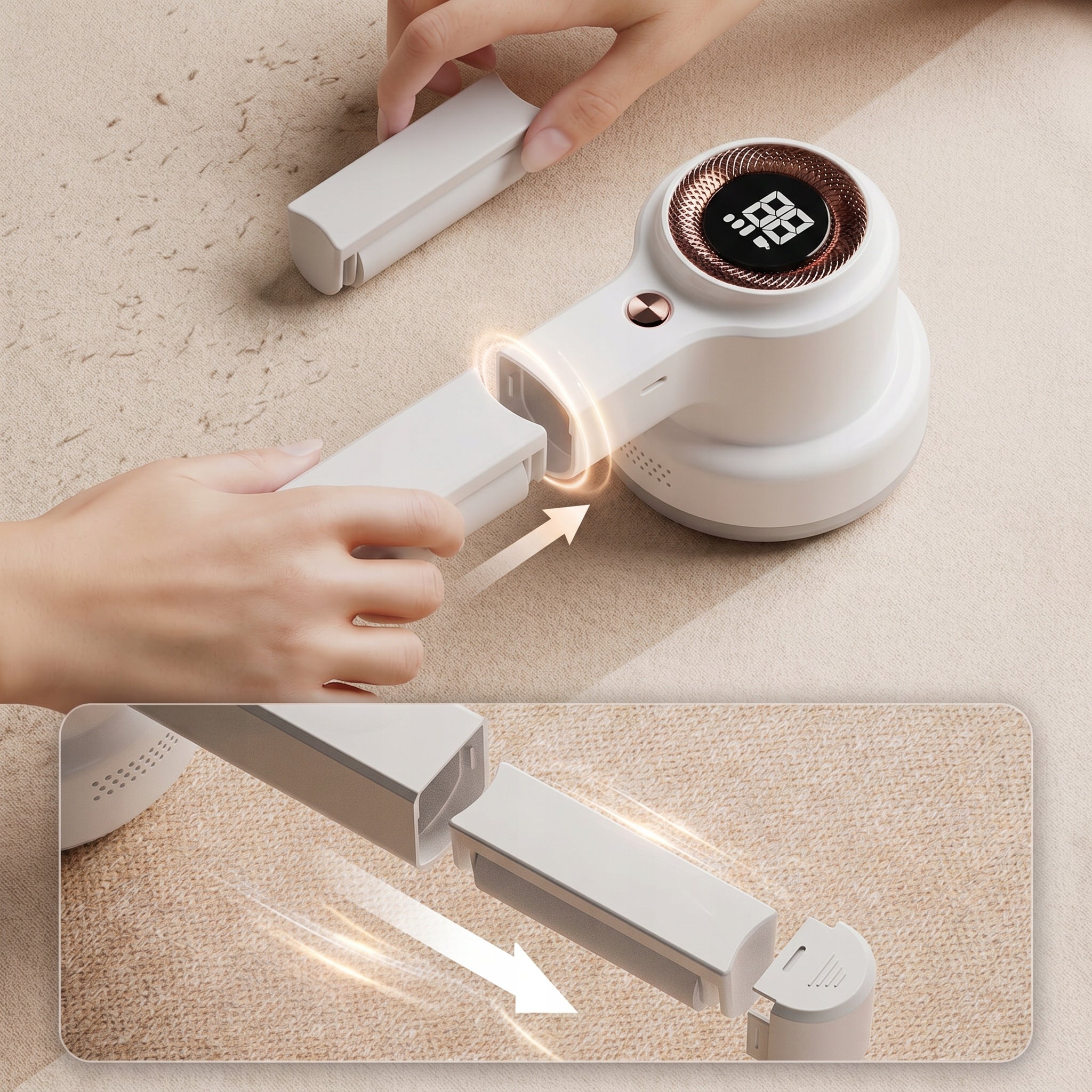 CLOTHES SHAVER CORDLESS MACHINE 3 MODES USB-C 2000mAh 4x 6 BLADES Packaging status original