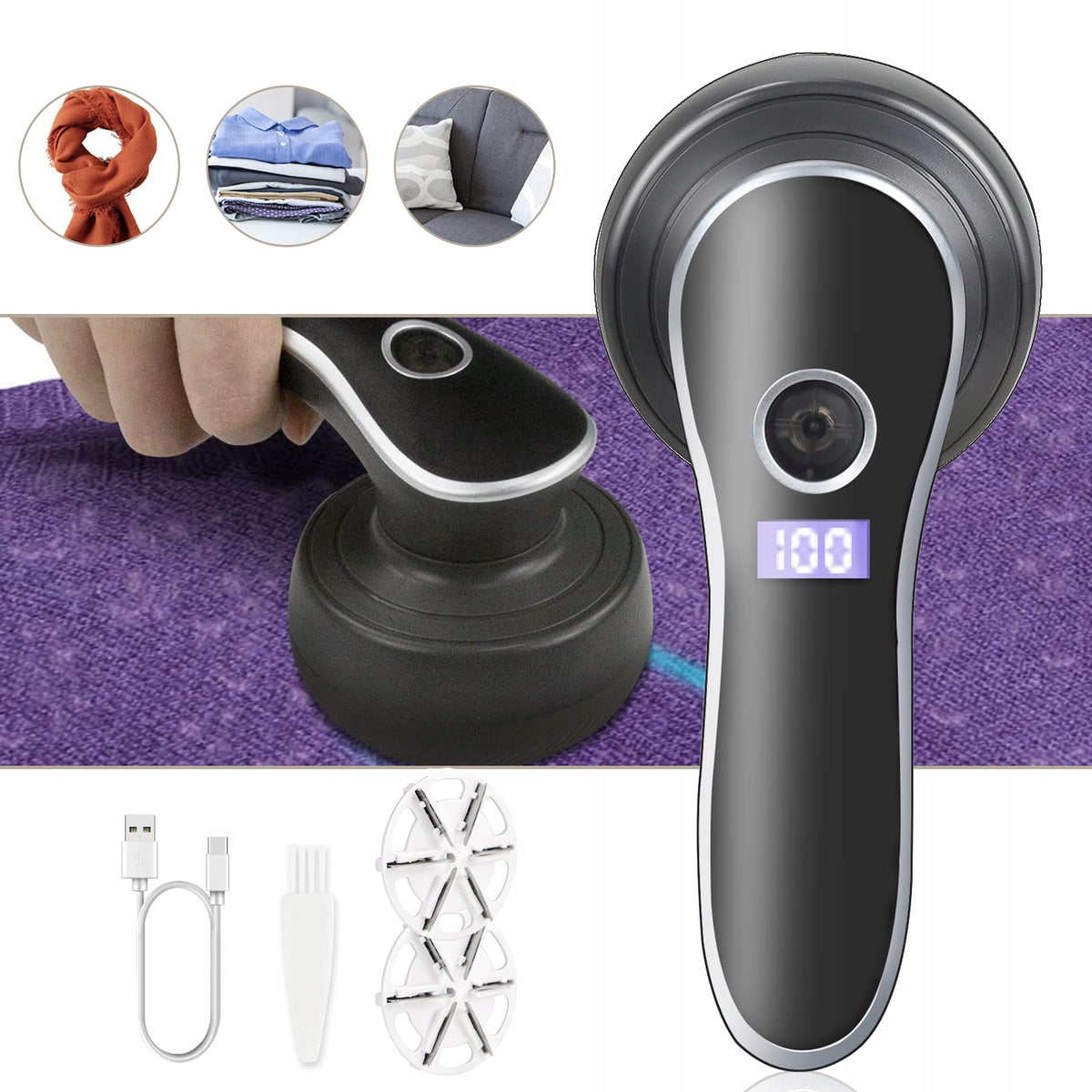 CLOTHES SHAVER LARGE STRONG 2 BLADES